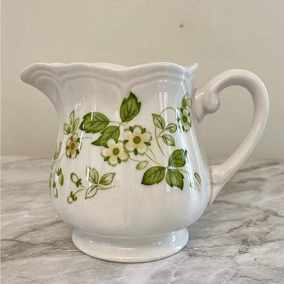 VTG Petite Flora Creamer & Sugar Set | Sears 1970s Stoneware | Floral Pattern - Picture 5 of 9